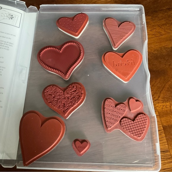 Stampin Up! I (Heart) Hearts set of 8 clear mount stamp set - Picture 5 of 5